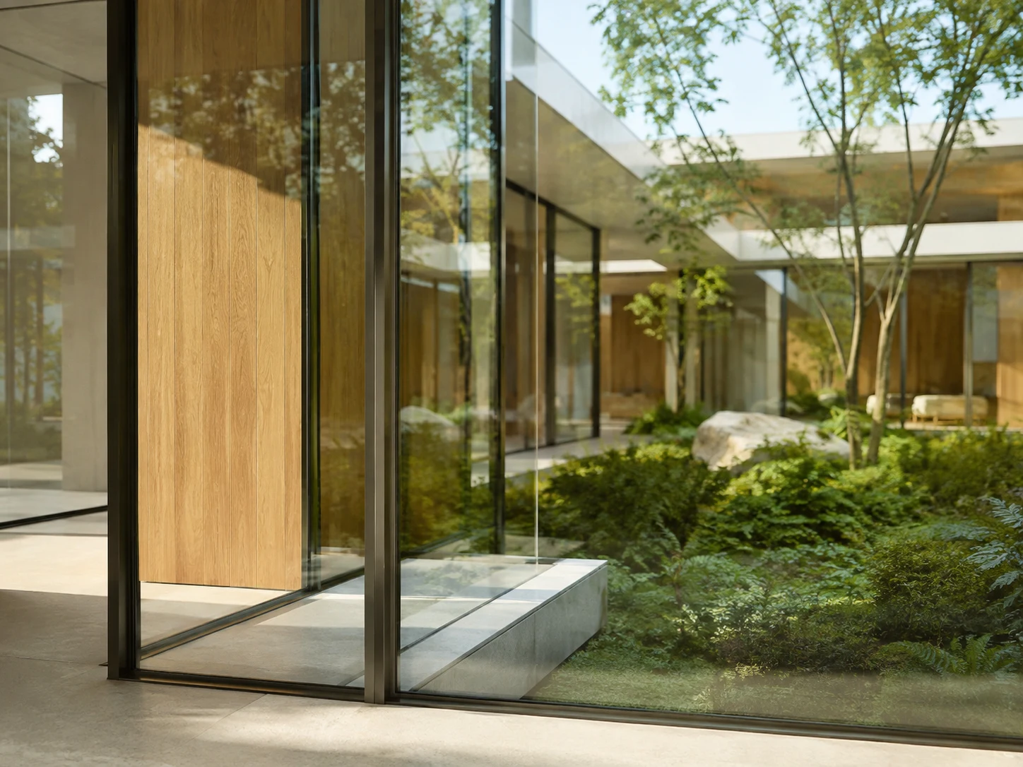 Glass architectural detail